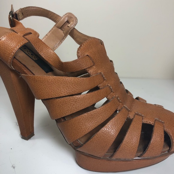 ASOS Cognac Platform Caged Sandals - Picture 6 of 8